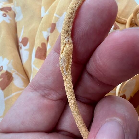 Abercrombie & Fitch tie shoulder midi dress floral sz XXL - Picture 5 of 7